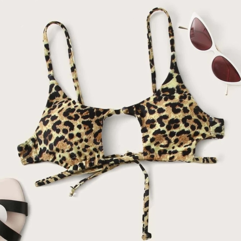 Shein Cheetah Bikini Top